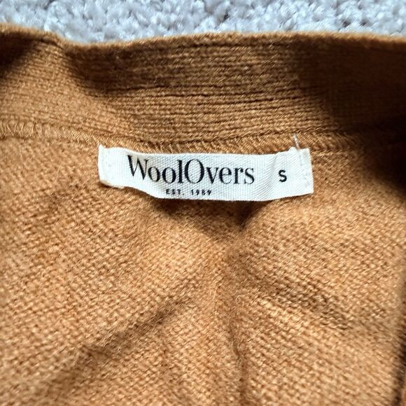 WoolOvers Sweater Lambswool Womens Size Small Vest Mustard Yellow Button Front - Picture 4 of 8